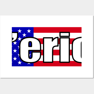 M'erica Flag! Posters and Art